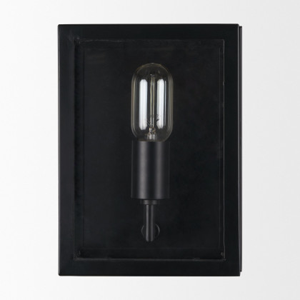 Mercana Cairn 1-Light Wall Sconce with Glass - Black