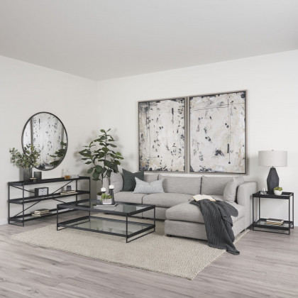 Mercana Halston Armless Sofa Elements - Light Gray, Performance Fabric