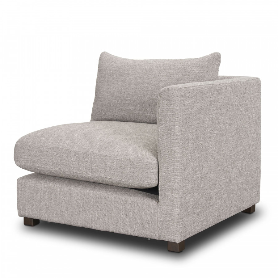 Mercana Halston Right Arm Sofa Elements - Light Gray, Performance Fabric