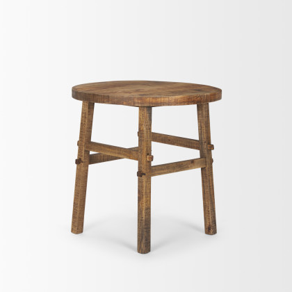 Mercana Rosie Large End Table - Brown, Wood