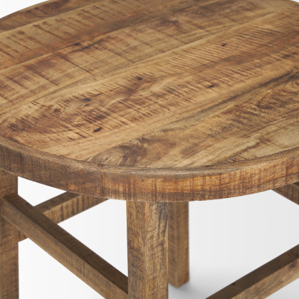 Mercana Rosie Large End Table - Brown, Wood