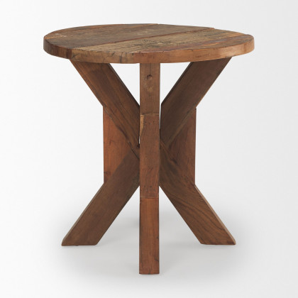 Mercana - Heidi Reclaimed Brown Wooden End Table