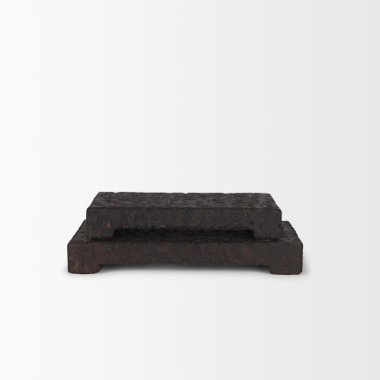 Mercana - Shira Risers in Brown, Solid Wood