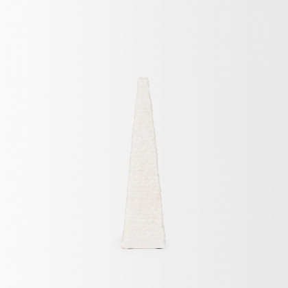 Mercana Pyramis Short Obelisk - White, Marble