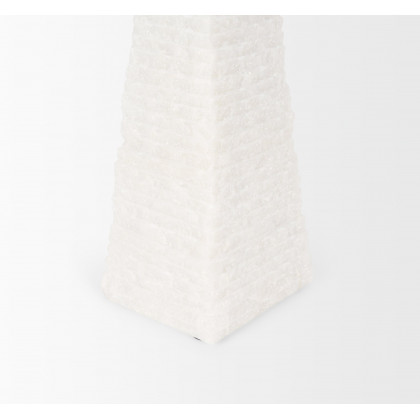 Mercana Pyramis Short Obelisk - White, Marble
