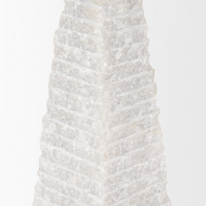 Mercana Pyramis Tall Obelisk - White, Marble