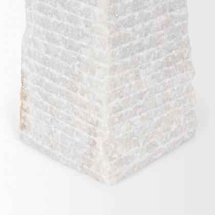 Mercana Pyramis Tall Obelisk - White, Marble