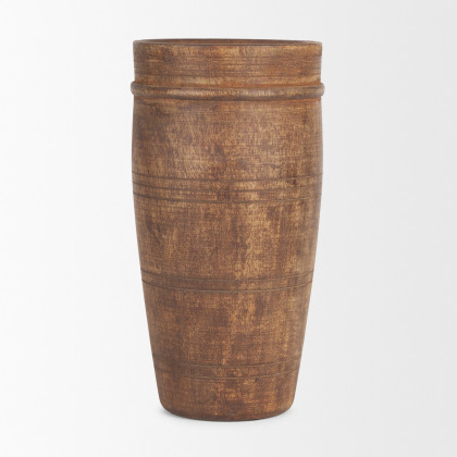 Mercana Porta Large Pot - Brown, Wood