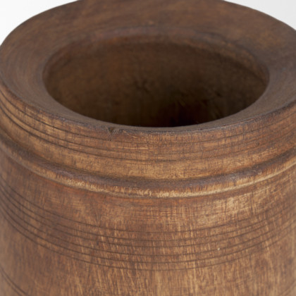 Mercana Porta Small Pot - Brown, Wood