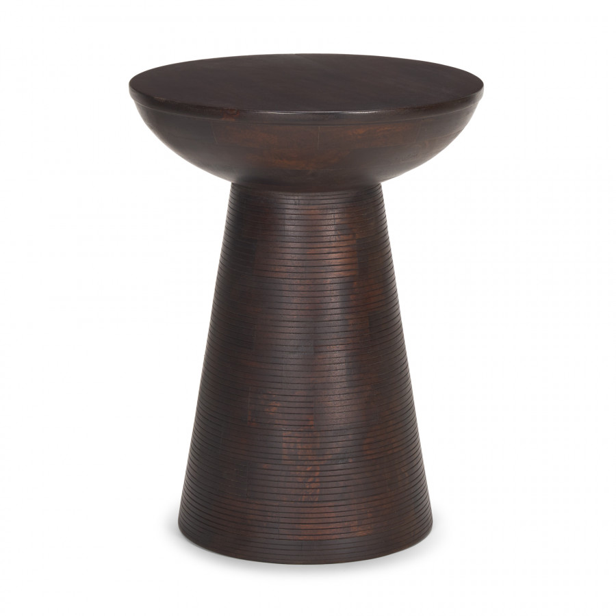 Mercana - Novell Accent Table in Brown, Solid Wood