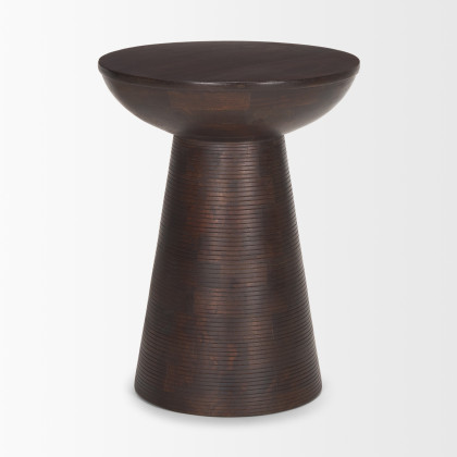 Mercana - Novell Accent Table in Brown, Solid Wood