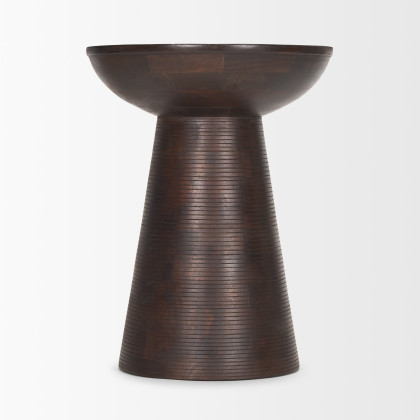 Mercana - Novell Accent Table in Brown, Solid Wood