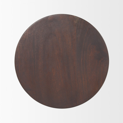 Mercana - Novell Accent Table in Brown, Solid Wood