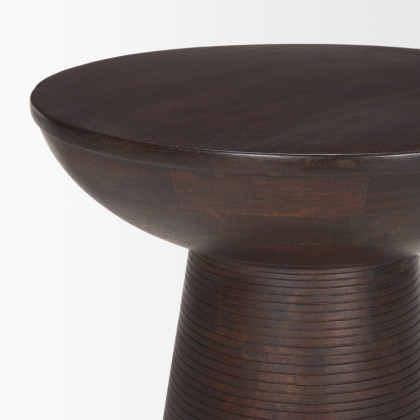Mercana - Novell Accent Table in Brown, Solid Wood
