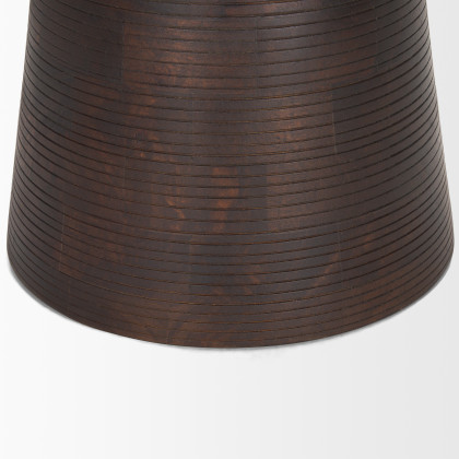 Mercana - Novell Accent Table in Brown, Solid Wood
