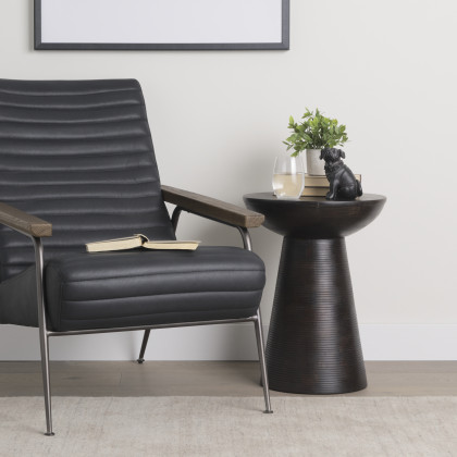 Mercana - Novell Accent Table in Brown, Solid Wood