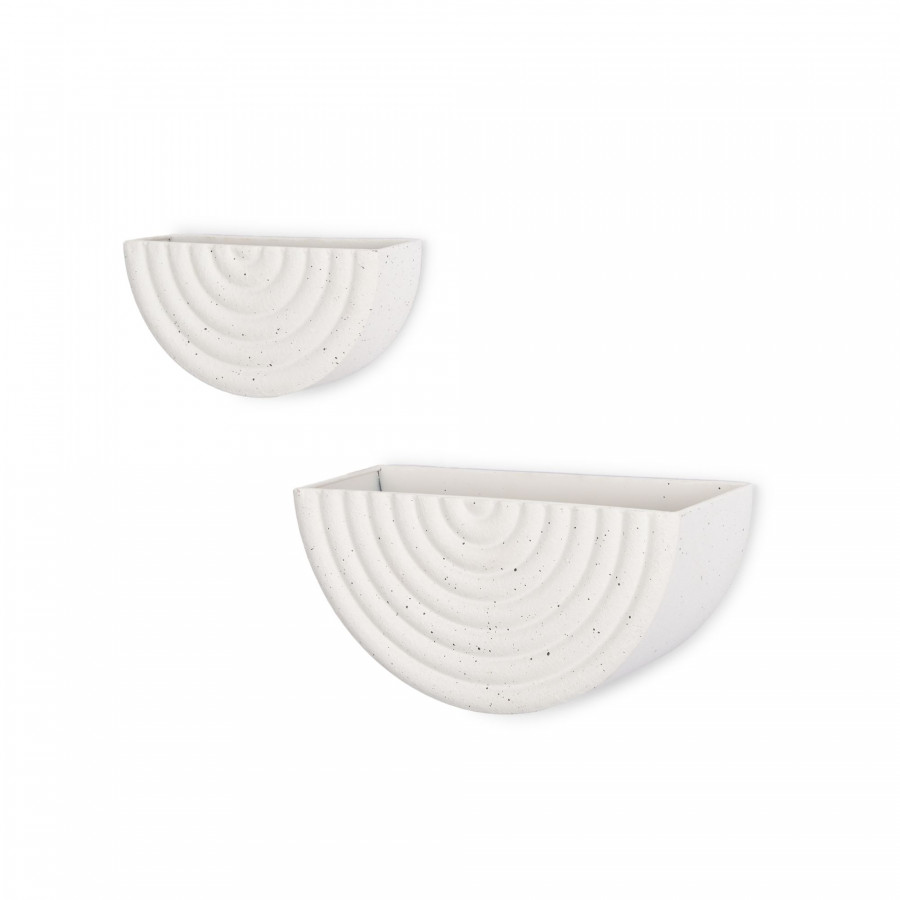 Mercana Shilo Metal Hanging Wall Planter (Set of 2) - White