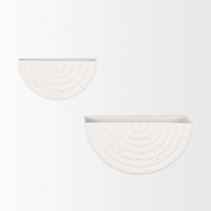 Mercana Shilo Metal Hanging Wall Planter (Set of 2) - White