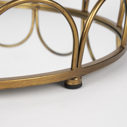 Mercana Lenore Mirror Trays - Gold, Metal
