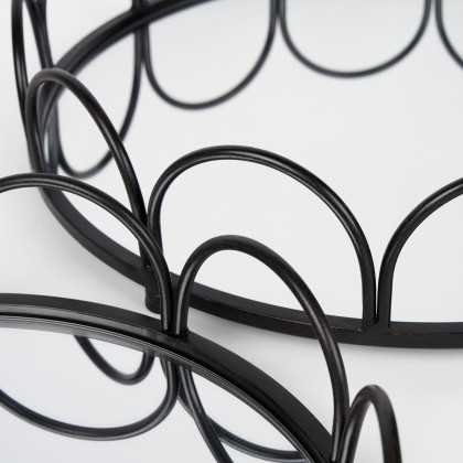 Mercana Lenore Mirror Trays - Black, Metal