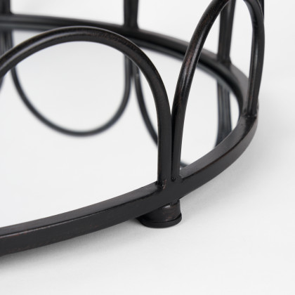 Mercana Lenore Mirror Trays - Black, Metal