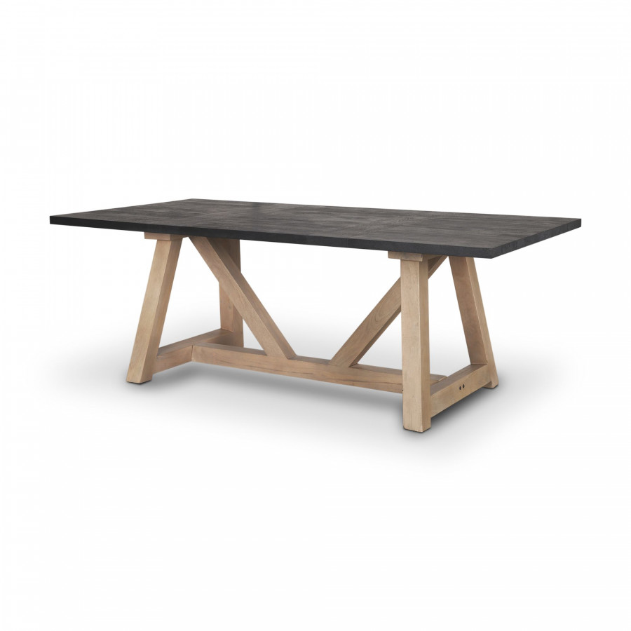 Mercana Rialto Medium Rectangular Dining Table - Black/Brown