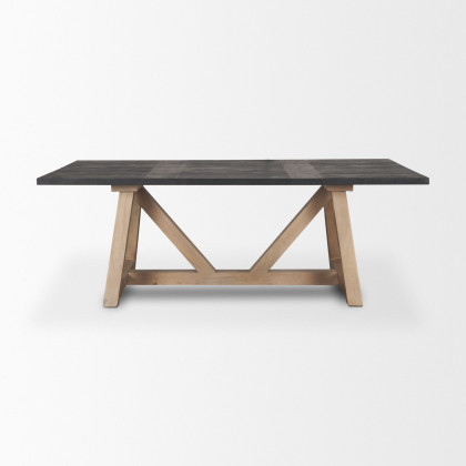 Mercana Rialto Medium Rectangular Dining Table - Black/Brown