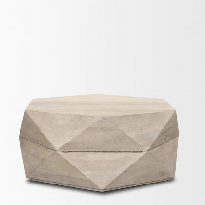 Mercana Arreto 36" Hexagonal Coffee Table - Natural, Wood