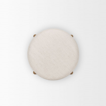 Mercana Gwynn Pouf - Light Brown, Fabric