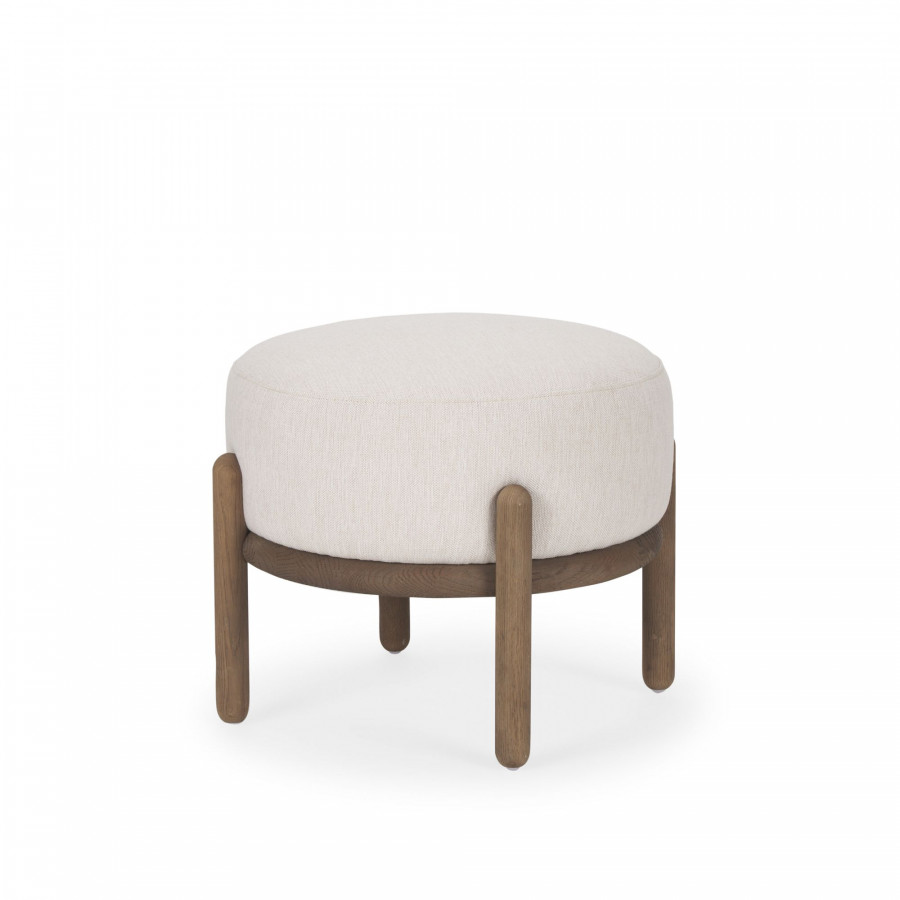 Mercana Gwynn Pouf - Dark Brown, Fabric