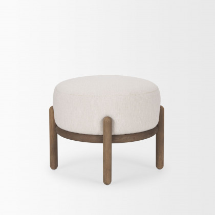 Mercana Gwynn Pouf - Dark Brown, Fabric