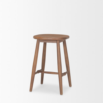 Mercana Ernest Wood Seat Bar/Counter Stool - Brown, H26"
