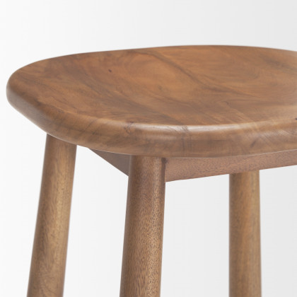 Mercana Ernest Wood Seat Bar/Counter Stool - Brown, H30"