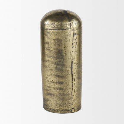 Mercana Quonset Extra Tall Aluminum Metal Pillar Object - Brass
