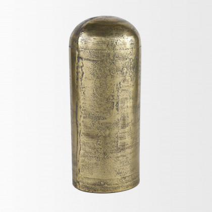 Mercana Quonset Extra Tall Aluminum Metal Pillar Object - Brass