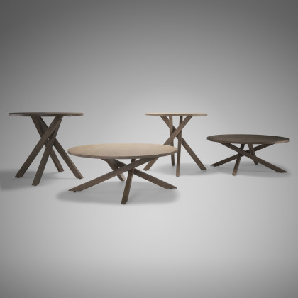 Mercana - Solana Foyer Table in Brown, Solid Wood