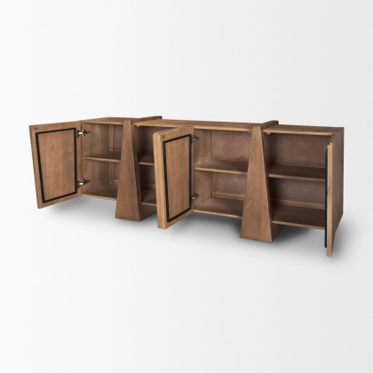 Mercana - Eula Sideboard in Brown, Solid Wood