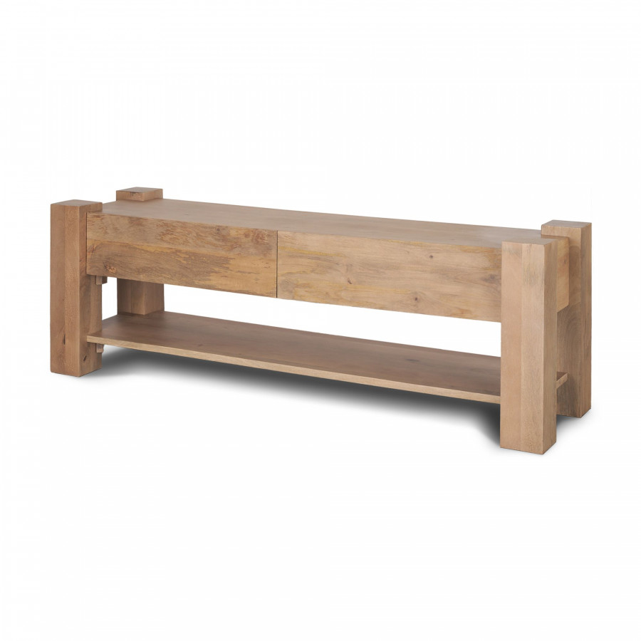Mercana - Beth Media Console in Light Brown, Wood