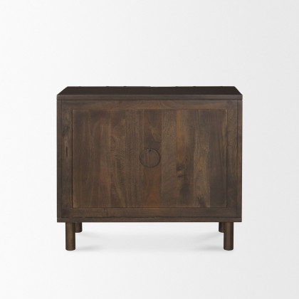 Mercana Heera Diamond Motif with Shelf Accent Cabinet - Dark Brown