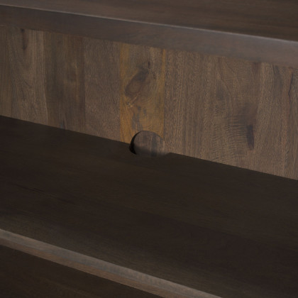 Mercana Heera Diamond Motif with Shelf Accent Cabinet - Dark Brown
