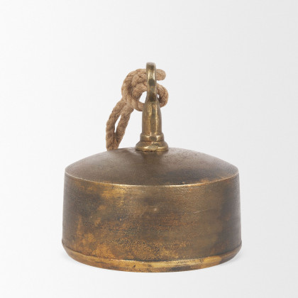 Mercana Quincy Large Metal Decorative Bell Object - Gold