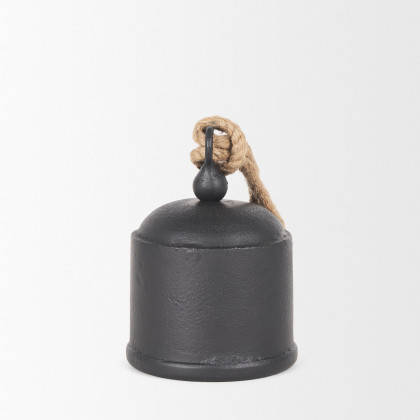 Mercana Quincy Medium Metal Decorative Bell Object - Black