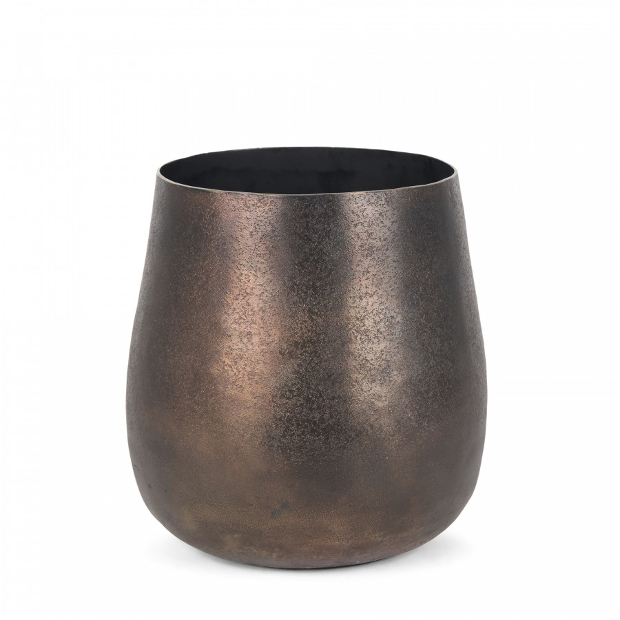 Mercana Quade Small Metal Planter - Gold