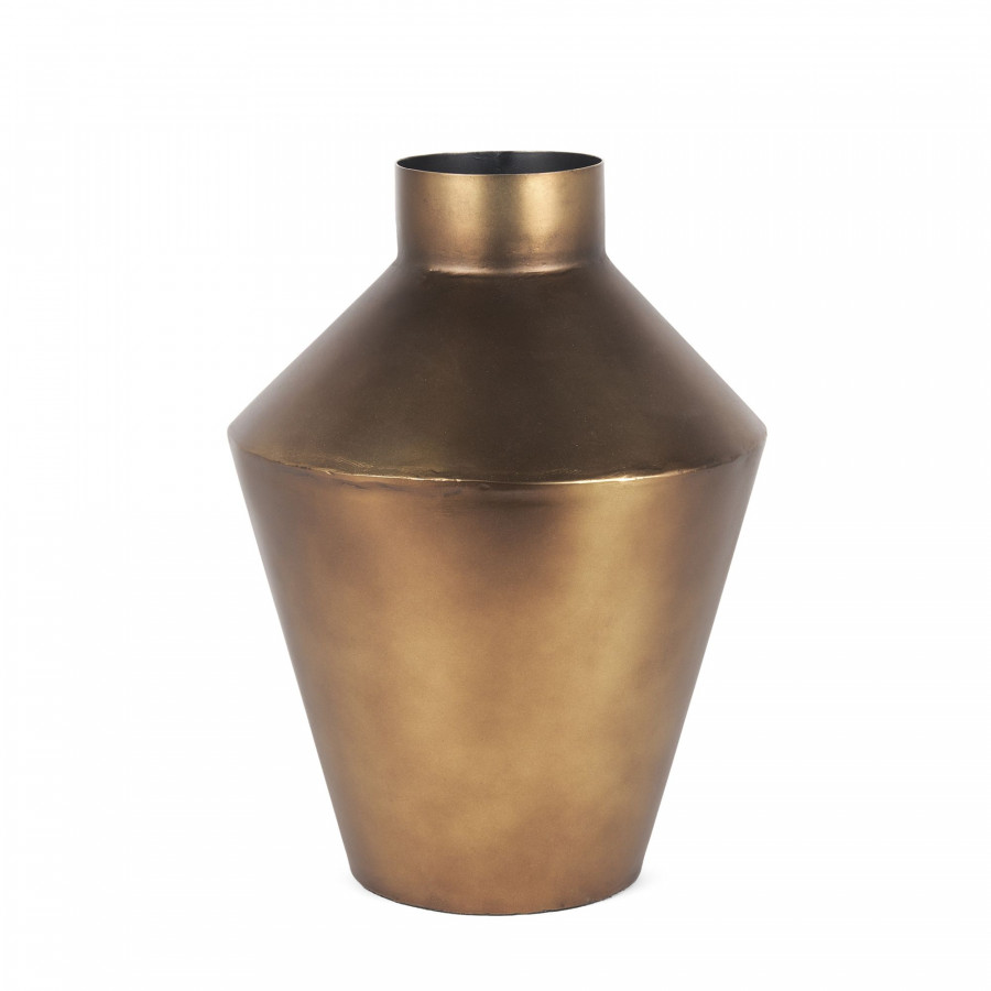 Mercana Perrin Small Metal Decorative Vase - Gold