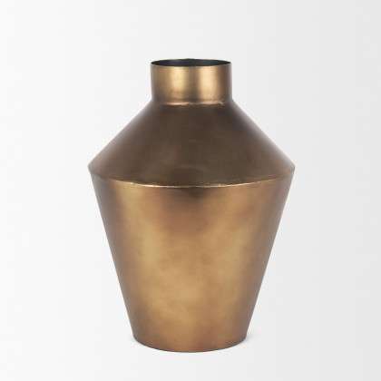 Mercana Perrin Small Metal Decorative Vase - Gold