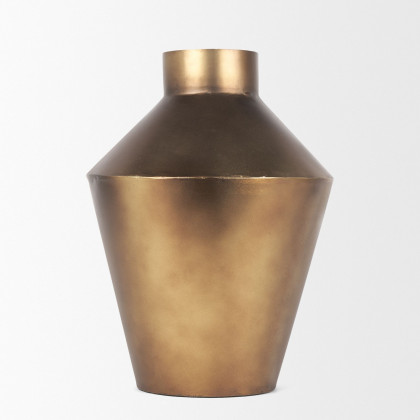 Mercana Perrin Small Metal Decorative Vase - Gold