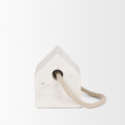 Mercana Raena Marble House Door Stopper - White