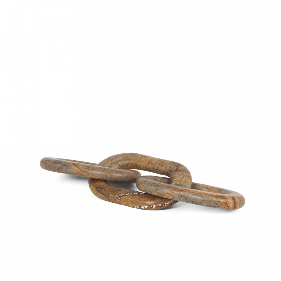 Mercana Reinir Marble Chain Link Decorative Object - Brown