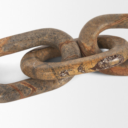 Mercana Reinir Marble Chain Link Decorative Object - Brown