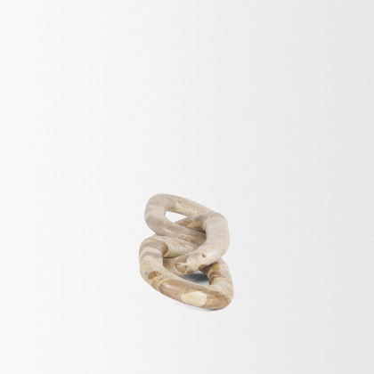 Mercana Reinir Marble Chain Link Decorative Object - Beige
